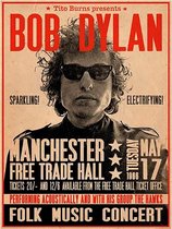 Signs-USA - Concert Sign - metaal - Bob Dylan - 1965 Manchester - 30x40 cm