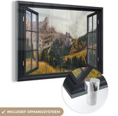 Peinture sur Verre - Voir à Travers - Berg - Arbre - 30x20 cm - Peintures sur Verre Peintures - Photo sur Glas