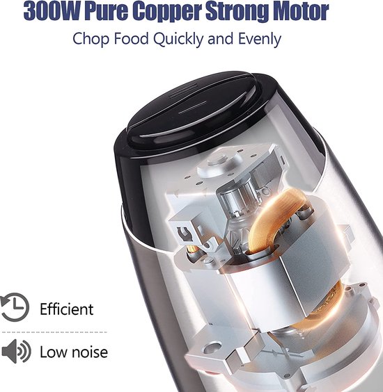 Royalty Line - Hachoir multifonctionnel - 300W - Hachoir électrique - 1.2l