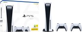 Bol.com PlayStation 5 - Disc edition + 2 PS5 DualSense Draadloze Controllers aanbieding