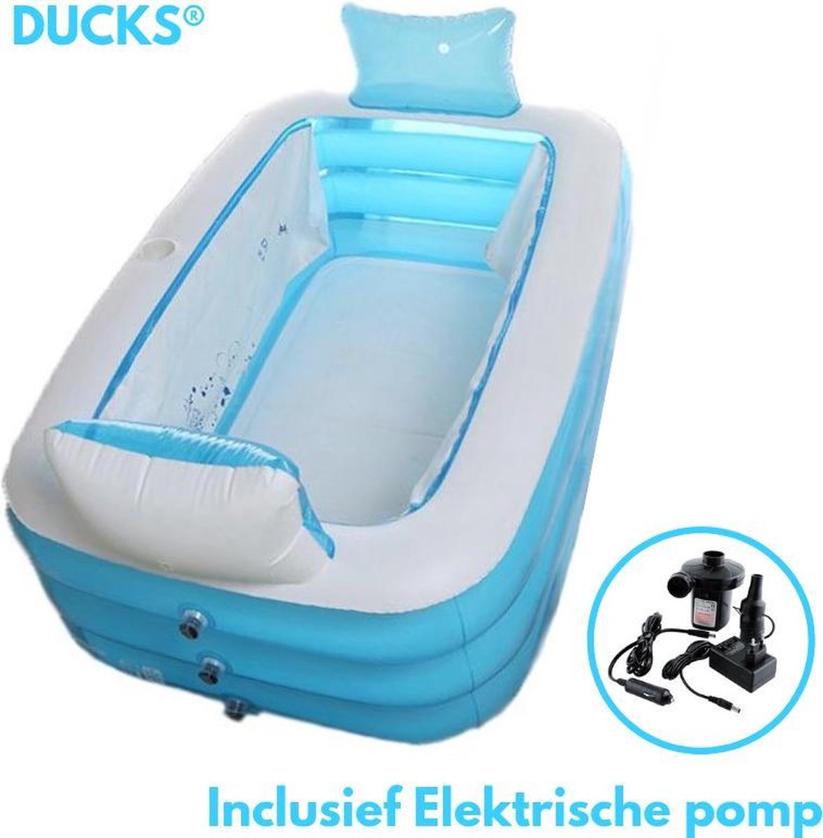 DUCKS® - Opblaasbaar Ligbad voor thuis - met Gratis Elektrische Pomp -  Tubble Bath -... | bol.com