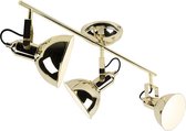 QAZQA tommy - Industriele Plafondlamp - 3 lichts - L 820 mm - Goud/messing - Industrieel -  Woonkamer | Slaapkamer | Keuken