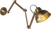 QAZQA avon - Industriele Wandlamp met flexarm voor binnen - 1 lichts - D 1045 mm - Koper - Industrieel - Woonkamer | Slaapkamer