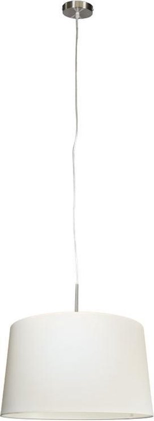 QAZQA combi - Lampe à suspension avec abat-jour - 1 lumière - Ø 450 mm - Wit