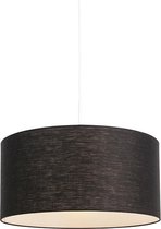 QAZQA combi - Moderne Hanglamp met kap - 1 lichts - Ø 500 mm - Zwart - Woonkamer | Slaapkamer | Keuken