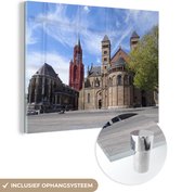 MuchoWow® Glasschilderij 40x30 cm - Schilderij acrylglas - Oud - Architectuur - Maastricht - Foto op glas - Schilderijen