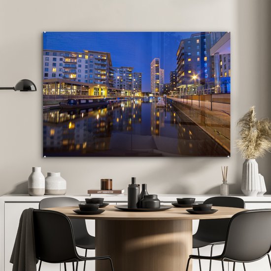 The Leeds Dock in Leeds, England Plexiglass 120x80 cm - Tirage photo sur Glas (décoration murale en plexiglas)