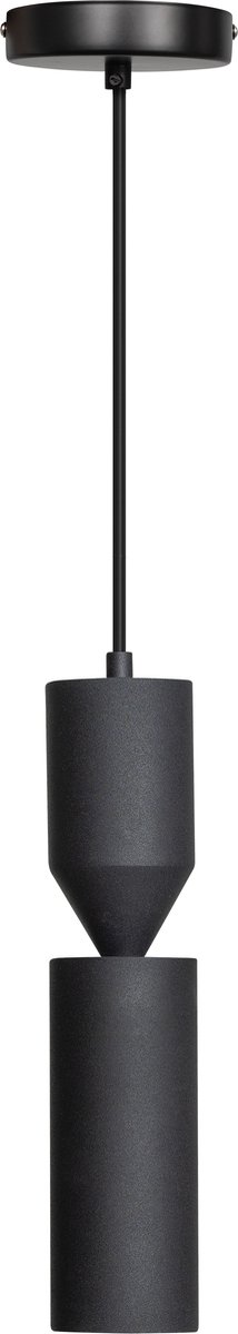 ETH Pencil Hanglamp mat zwart 2xGU10 ex.bulb H35cm + 200cm kabel los schakelbaar