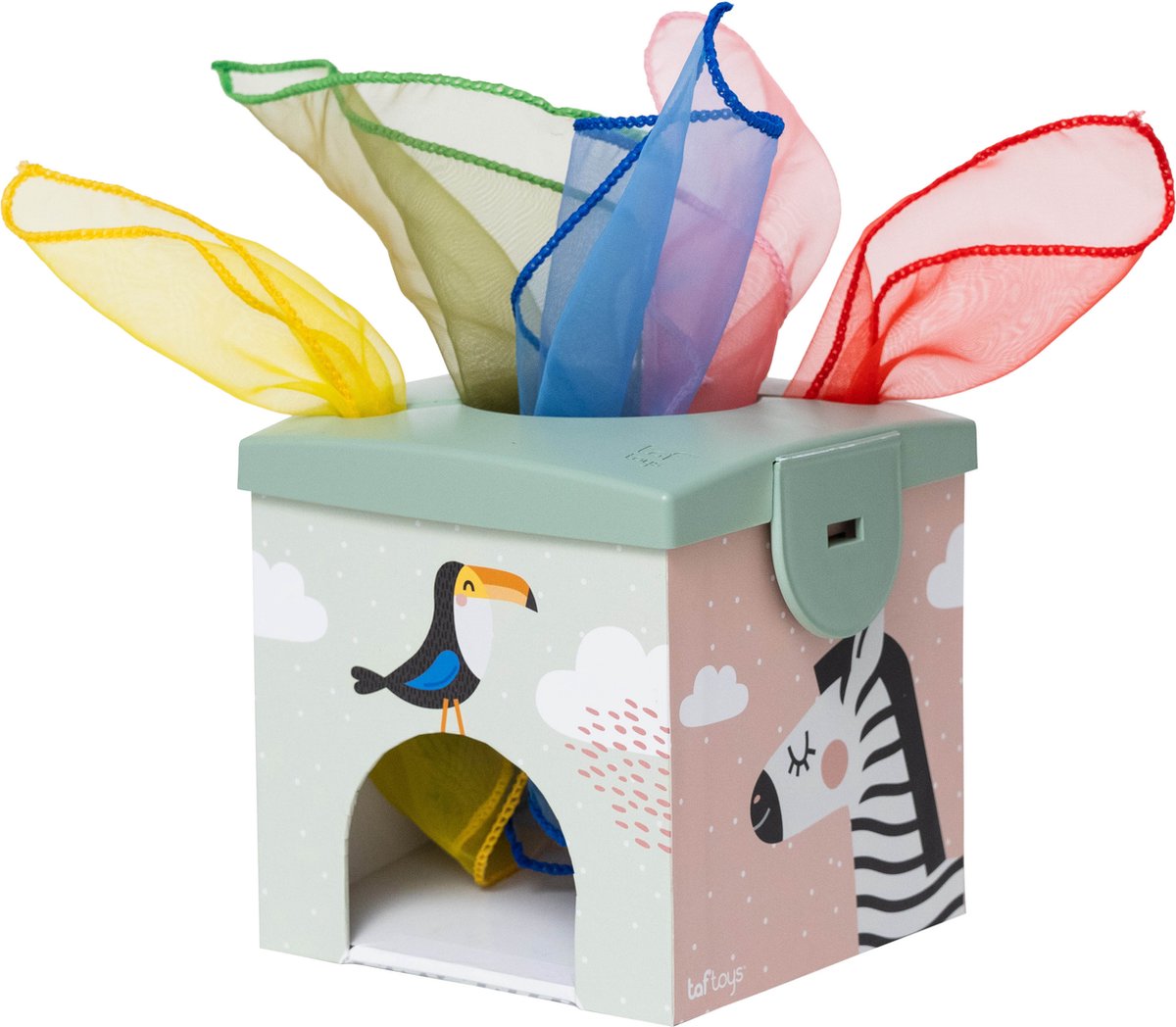 Boîte à mouchoirs pour bébé jouet sensoriel doux coloré papier de jeu pour  tout-petits en peluche 