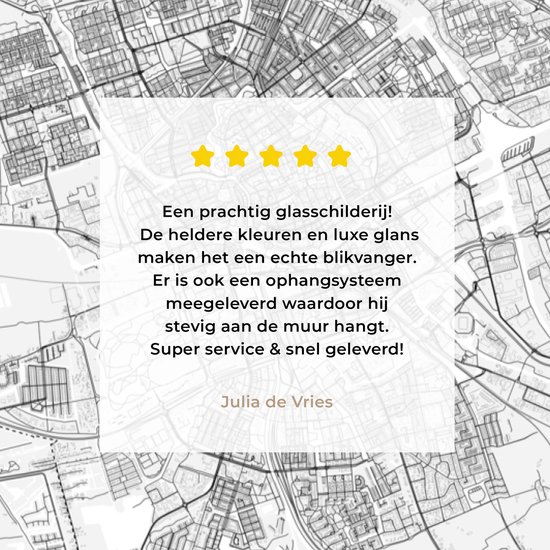 MuchoWow® Peinture sur Verre - Plan de la Ville de Groningen - 20x30 cm - Peintures sur Verre Acrylique - Photo sur Glas