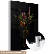 MuchoWow® Glasschilderij 30x40 cm - Schilderij acrylglas - Bloemen - Kleuren - Stilleven - Foto op glas - Schilderijen