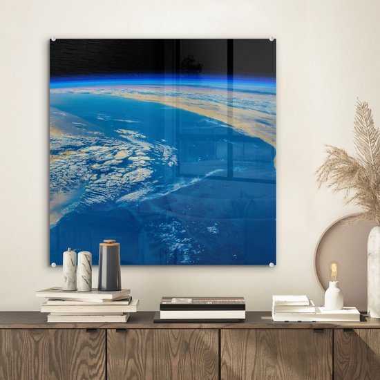 Peinture sur Verre - Terre - Espace - Ciel - 50x50 cm - Peintures sur Verre Peintures - Photo sur Glas