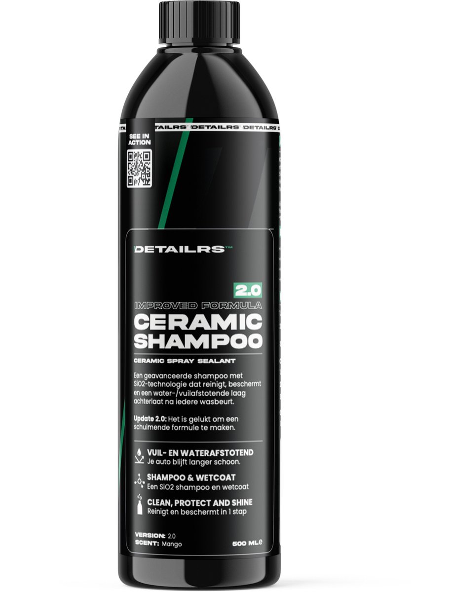 Detailrs Ceramic Shampoo - Autoshampoo - Auto wassen - Car Detailing - Water & vuilafstotend - Voor Auto & Motor - 500ml
