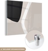 MuchoWow® Peinture sur verre 40x30 cm - Peinture sur verre acrylique - Pastel - Minimalisme - Formes - Photo sur verre - Peintures