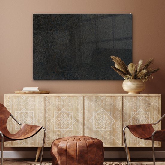 MuchoWow® Peinture sur verre 120x80 cm - Peinture sur verre acrylique - Industriel - Béton - Grijs - Structures - Rétro - Photo sur verre - Peintures