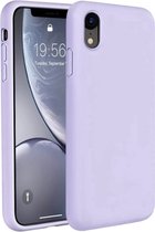 Siliconen case geschikt voor Apple iPhone X/XS - backcover - Lila - Paars - Lilac - Purple - licht paars - Light purple