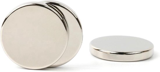 FRANKEN Magneten rond, 10 stuks, hoogwaardige zelfklevende magneten voor kantoor, huishouden, werkplaats, ideaal voor whiteboards, koelkast, planborden of showkasten, 24 mm, blauw, HM20 03