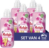 Bol.com Robijn Classics Pink Sensation Wasverzachter - 4 x 33 wasbeurten - Voordeelverpakking aanbieding