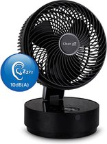 Clean Air Optima® CA-404B - Ventilateur Circulateur Design - Oscillation 80º et 180º - Extrêmement Silencieux - Mode Veille