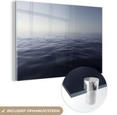 MuchoWow® Glasschilderij - Uitzicht over de Middellandse zee - 120x80 cm - Acrylglas Schilderijen - Foto op Glas