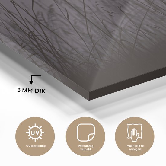 MuchoWow® Peinture sur verre 60x40 cm - Peinture sur verre acrylique - Le coucher de soleil à Emas - Photo sur verre - Peintures