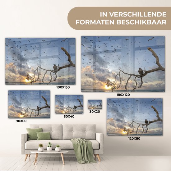 Peinture sur Verre - Vogel sur Branche - 120x80 cm - Peintures sur Verre Peintures - Photo sur Glas