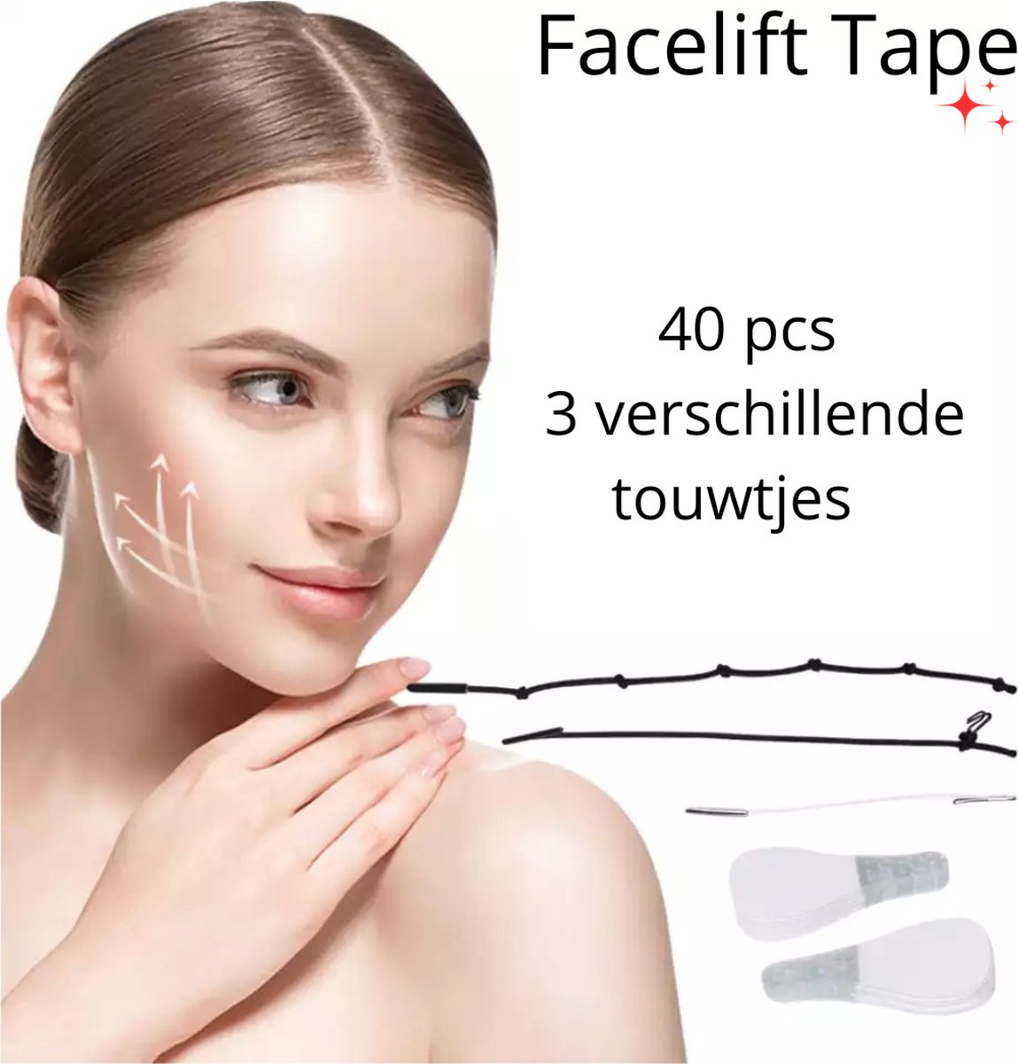 Face lift Tape - facelift zonder chirurgie - Instant Eyes, Face and Neck  lift - 40... | bol.com