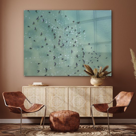 Peinture sur Verre - Vogel - Water - Animaux - 160x120 cm - Peintures sur Verre Peintures - Photo sur Glas