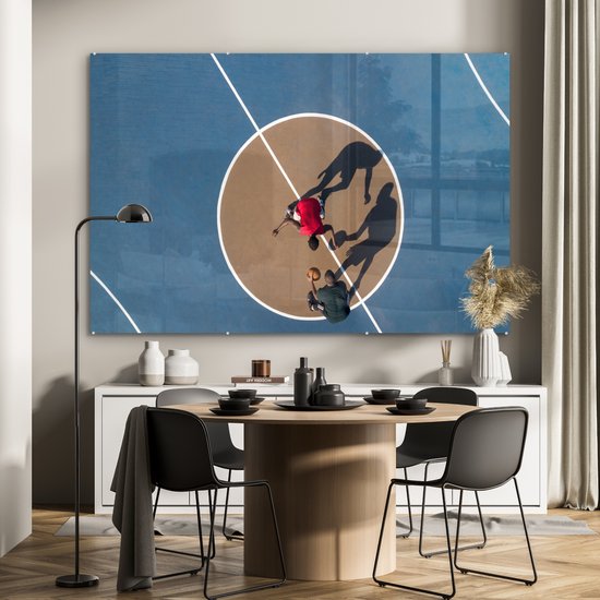 MuchoWow® Peinture sur verre 180x120 cm - Peinture sur verre acrylique - Basket-ball - Photo sur verre - Peintures