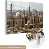 MuchoWow® Glasschilderij 90x60 cm - Schilderij acrylglas - Oosterse sfeer in Egypte - Foto op glas - Schilderijen