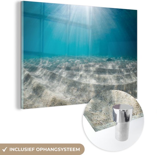 Glasschilderij - Zonlicht op de zeebodem - Acrylglas Schilderijen - Foto op Glas