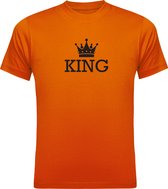 Oranje shirt Koningsdag: KING | Koningsdag kleding | Unisex | Oranje shirt dames | Oranje shirt heren | Maat M