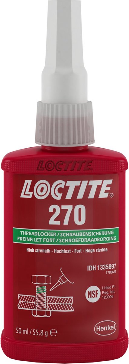 Loctite 270 Schroefdraadborging Sterk (50ml)