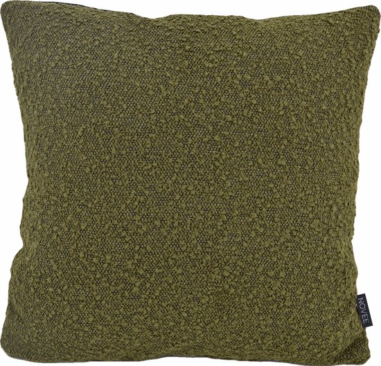 Sierkussen Velvet Boucle Groen/Zwart | 45 x 45 cm | Velvet/Polyester