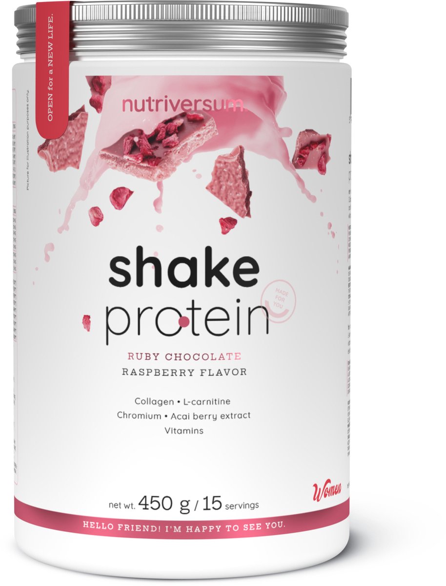 Goedkoopste Nutriversum | Shake protein | Rose chocolade | 450gr | Eiwitten met Collageen | Vrouwen | Algehele gezondheid | evenwichtige voeding | ondersteuning Lichaam functies | Immuunsysteem | Nutriworld