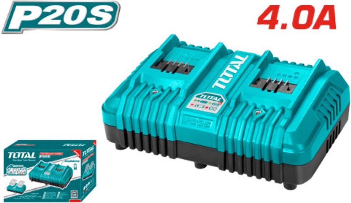 Snellader Twinport lithium ion - Li-ion 20V - 4,0A Total