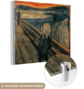MuchoWow® Peinture sur verre 90x90 cm - Peinture sur verre acrylique - Le Cri - Edvard Munch - Photo sur verre - Peintures