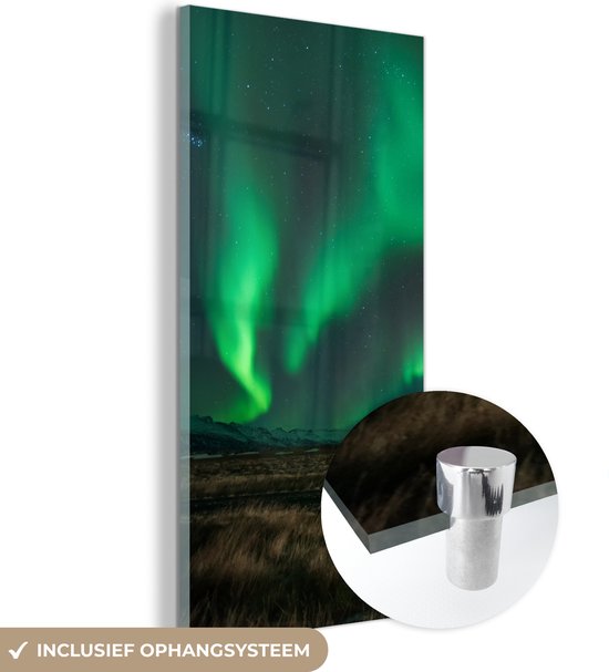MuchoWow® Peinture sur verre - Aurores boréales - Nature - Islande - 60x120 cm - Peintures sur verre acrylique - Photo sur Glas