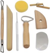 Outils de modelage pour pâte à modeler - Outils d'argile avec mirettes et spatule en pâte à modeler - Outils d'argile pour débutants - Set de modelage 8 pièces