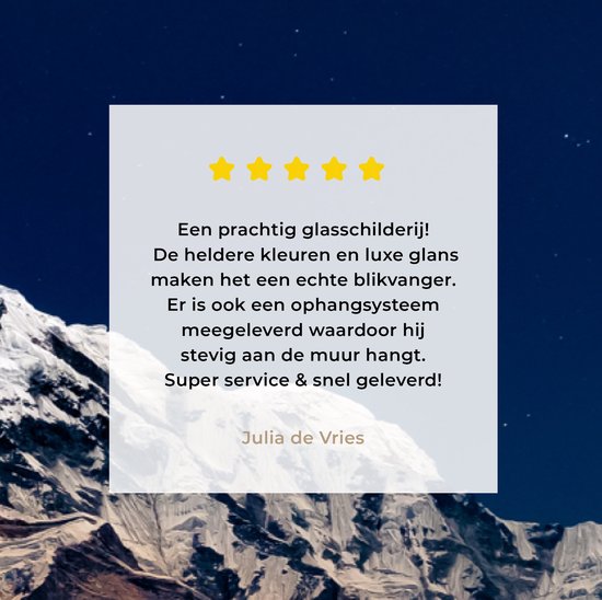 Peinture sur Verre - Lune - Berg - Paysage - 160x80 cm - Peintures sur Verre Peintures - Photo sur Glas