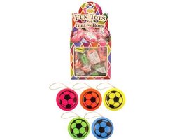 72 Stuks - Jo Jo's - Model Voetballen - In Traktatiebox - Jo jo - Uitdeelcadeautjes - Traktatie voor kinderen - Jongens - Meisjes
