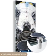 MuchoWow® Peinture sur verre 20x40 cm - Peinture sur verre acrylique - Le dessous d'une navette spatiale - Photo sur verre - Peintures