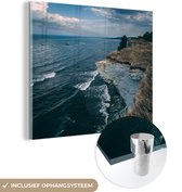MuchoWow® Glasschilderij 20x20 cm - Schilderij acrylglas - Estland - Natuur - Zee - Foto op glas - Schilderijen