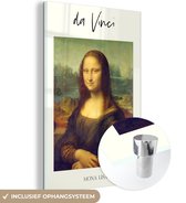 MuchoWow® Glasschilderij 120x180 cm - Schilderij acrylglas - Mona Lisa - Leonardo da Vinci - Kunst - Foto op glas - Schilderijen