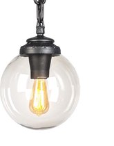 QAZQA Sichem - Klassieke Hanglamp voor buiten - 1 lichts - Ø 250 mm - Zwart - Buitenverlichting