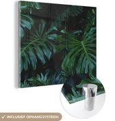MuchoWow® Glasschilderij 50x50 cm - Schilderij acrylglas - Planten - Jungle - Bladeren - Foto op glas - Schilderijen