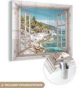 Peinture sur verre - Transparent - Plage - Mer - 40x30 cm - Peintures Plexiglas