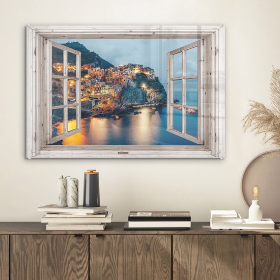 Peinture sur Verre - Voir à Travers - Italie - Mer - 60x40 cm - Peintures sur Verre Peintures - Photo sur Glas