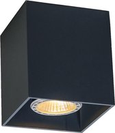 QAZQA qubo - Moderne Plafondspot | Spotje | Opbouwspot - 1 lichts - L 83 mm - Zwart - Woonkamer | Slaapkamer | Keuken