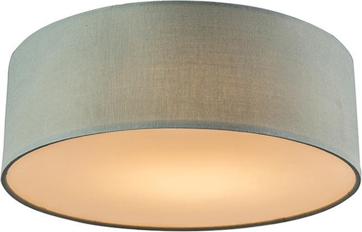 QAZQA drum led - Moderne LED Plafondlamp - 1 lichts - H 125 mm - Groen - Woonkamer | Slaapkamer | Keuken - QAZQA